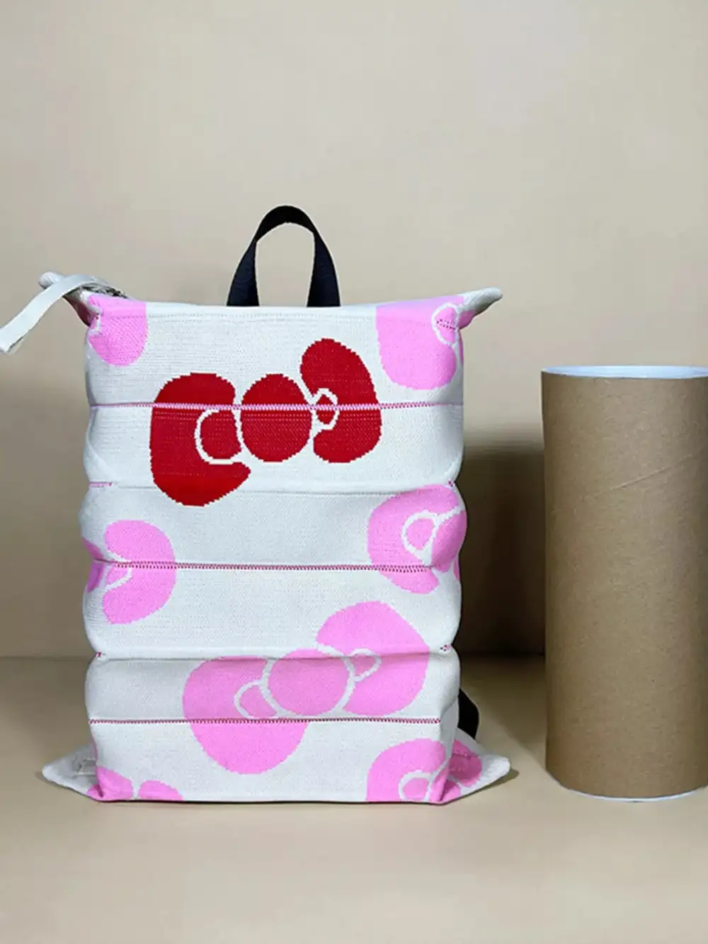 Knit Bow Casual Backpack