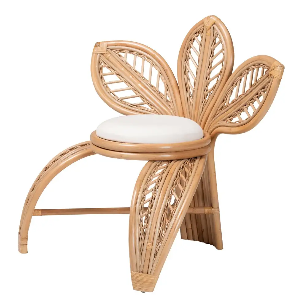 Flower-Inspired Rattan Accent Chair