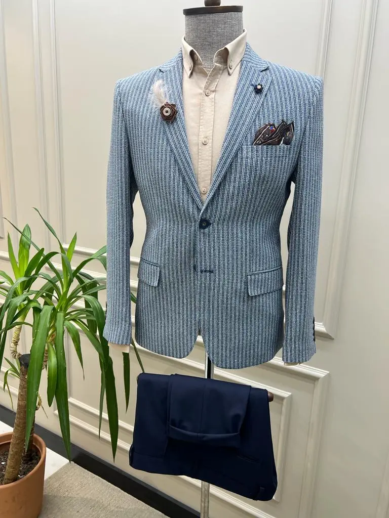 Slim Fit Dot Detailed Blazer