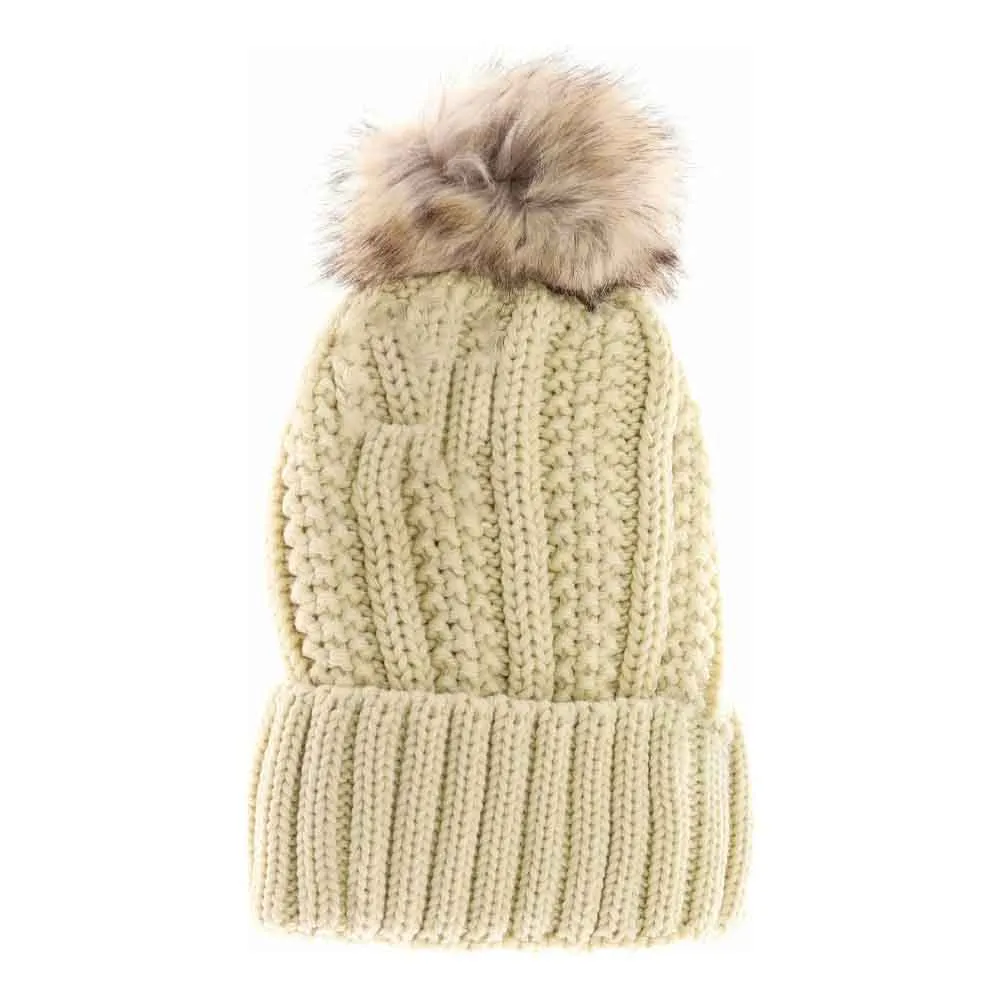 Pom Fuzzy Beanie