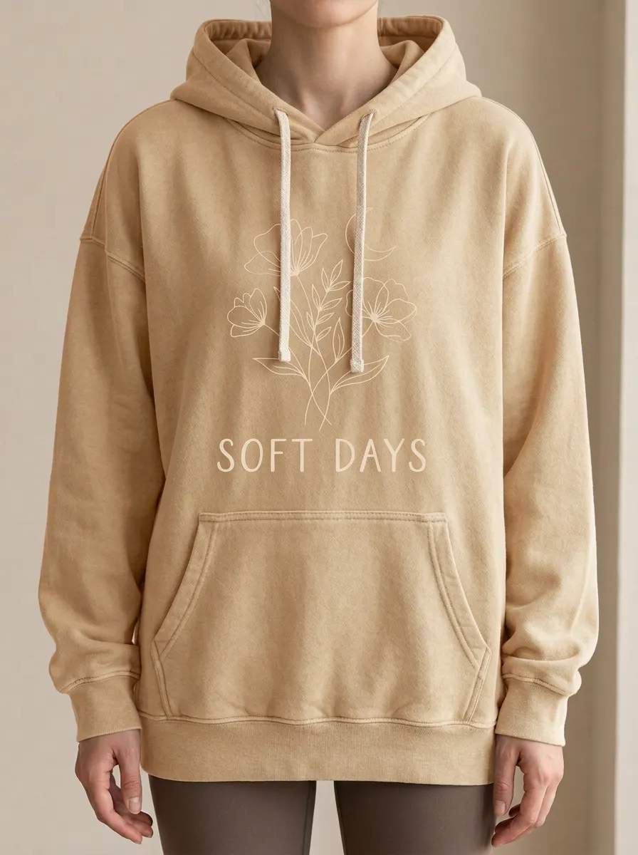 Soft Days Floral Moon Hoodie