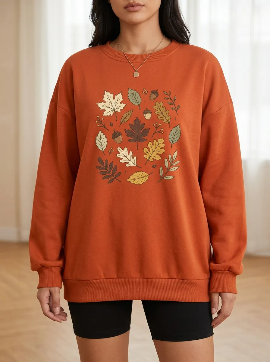 Refined Printed Acorn Graphic Sweatshirt