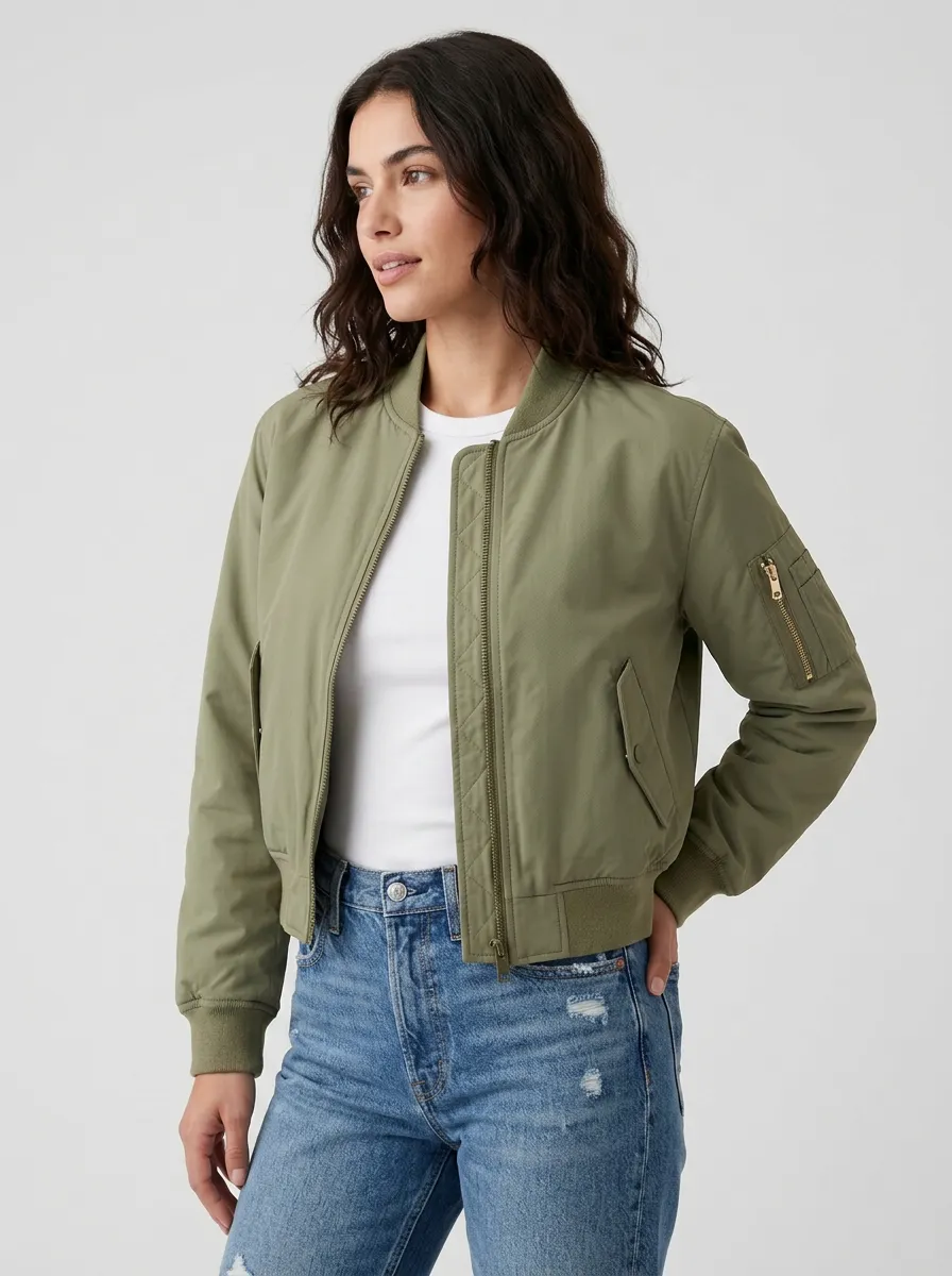 Quilted Utility Women's Casual Jacket