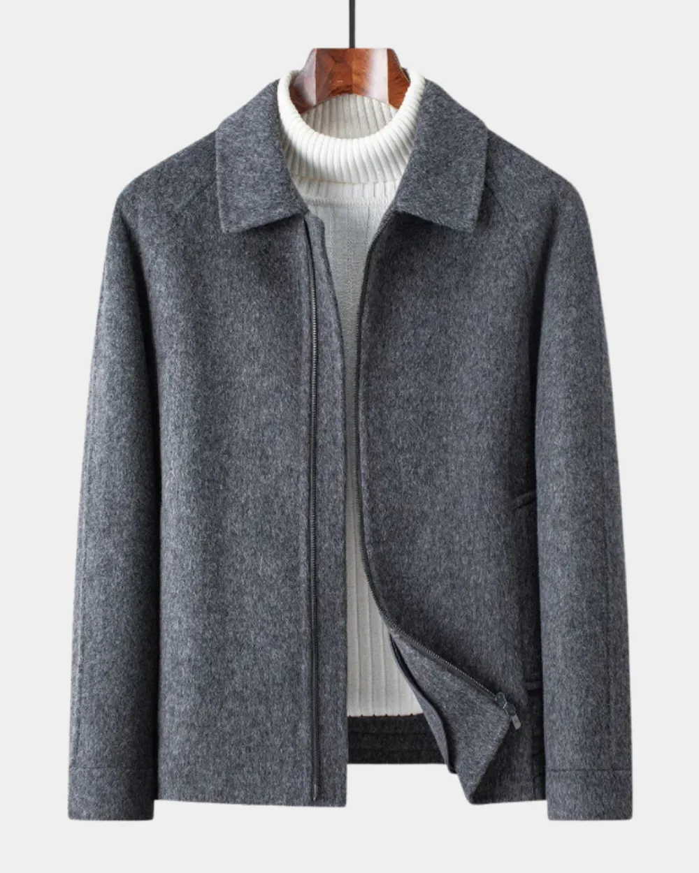 Minimal Wool Blend Overcoat