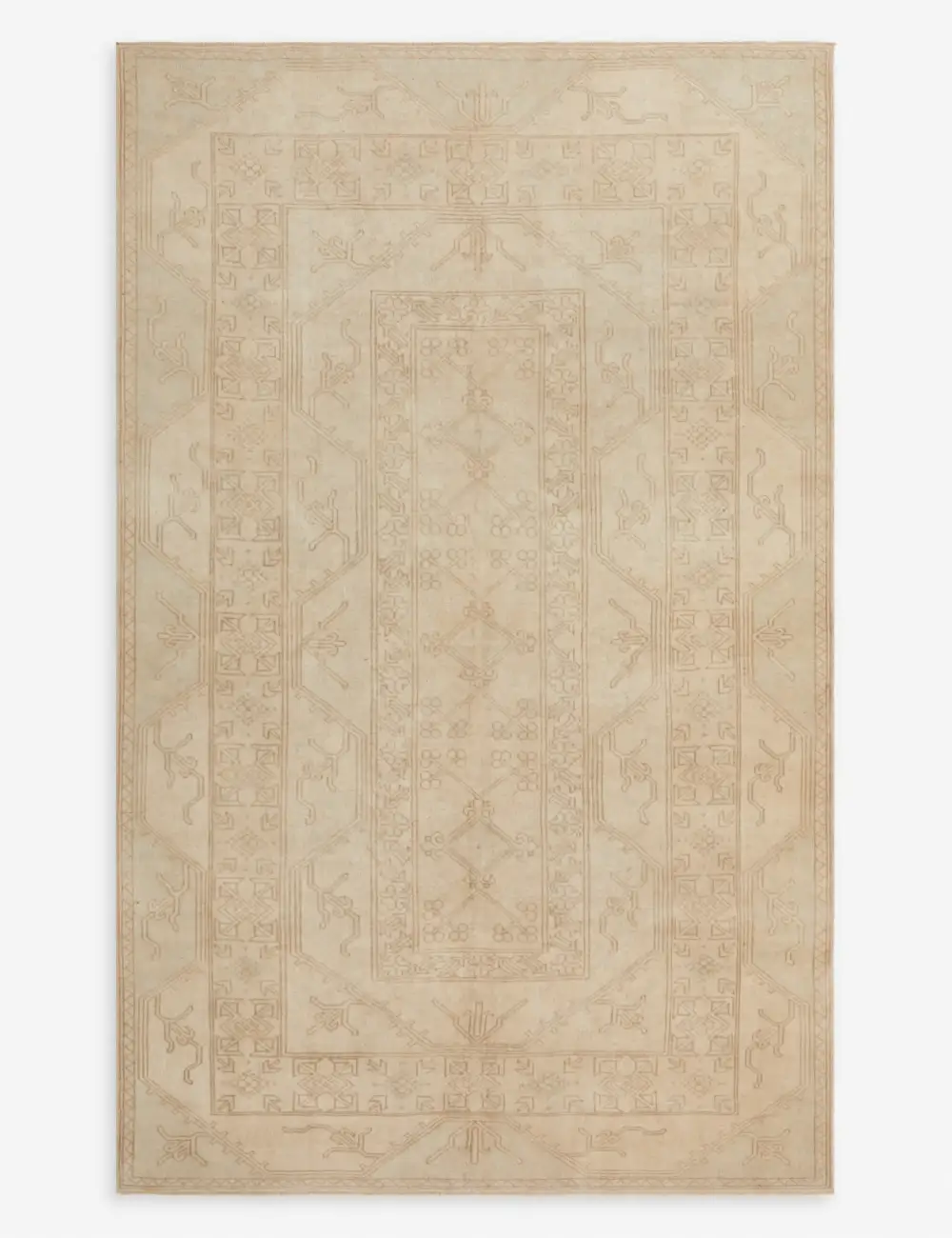 Warm Striking Turkish Inspired Hand Knotted Wool Area Rug