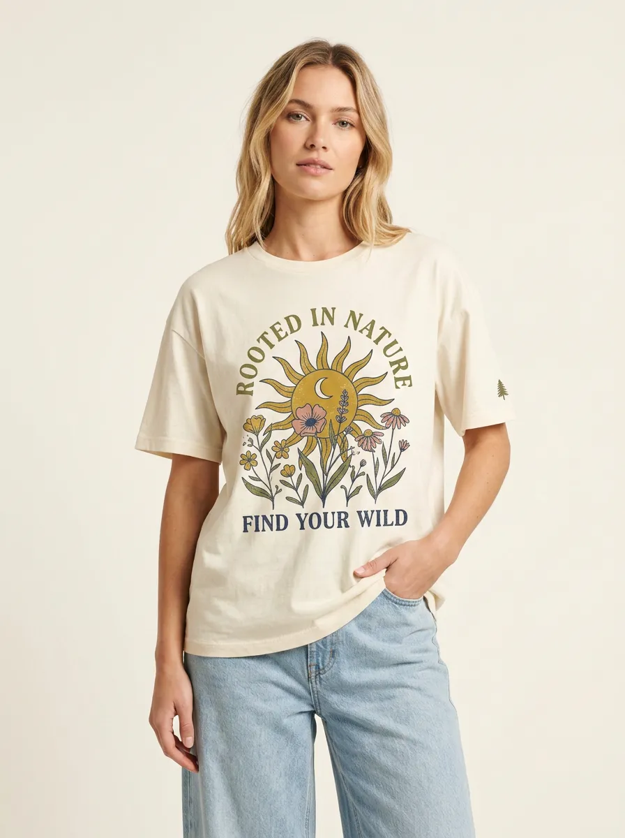 Nature Lover Sun Flower Rooted In Nature T-Shirt