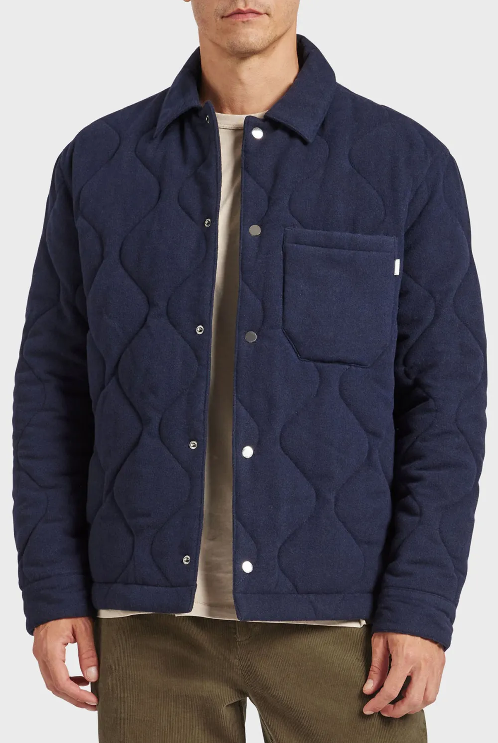 Quilted Plaid Flannel Overshirt Jacket