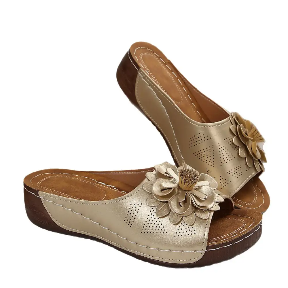 Peep Toe Thick Sole Slide Sandals