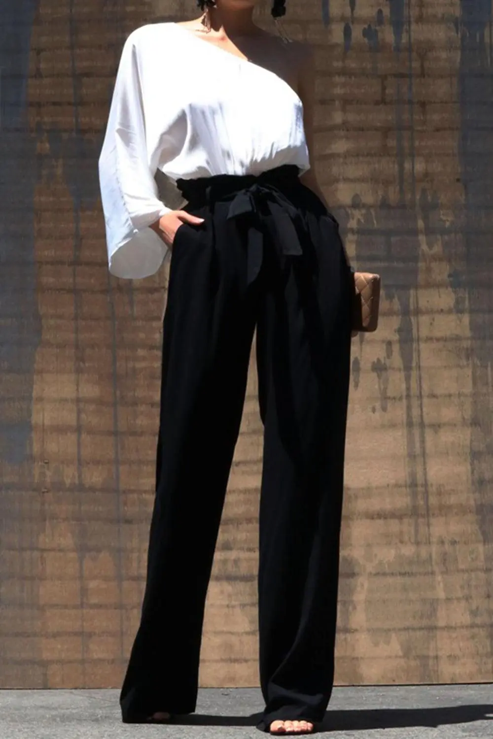 Dress Marvelous In Manhattan One Shoulder Jumpsuit