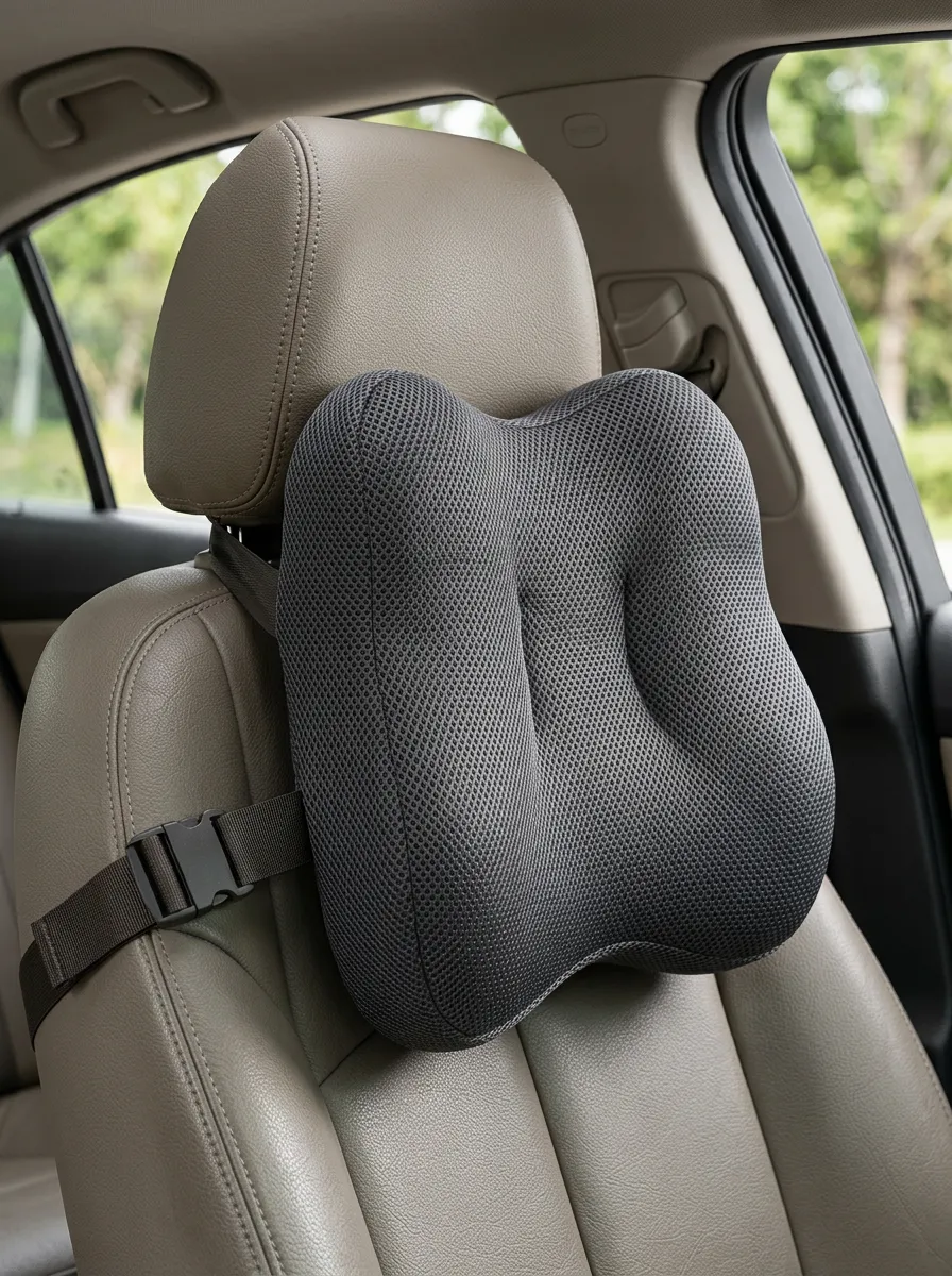 Refined Geometric-Look Car Neck Support Pillow