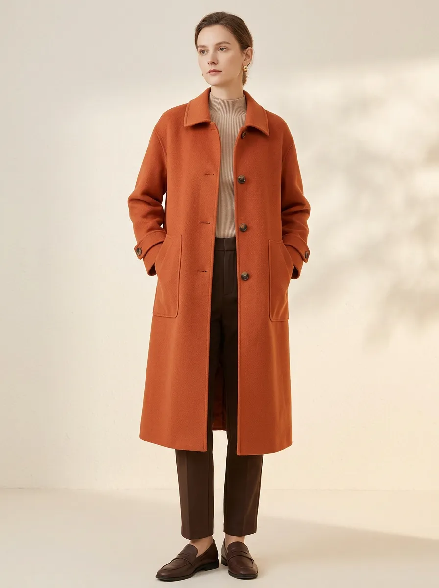 Structured Wool-Blend Longline Outerwear Coat