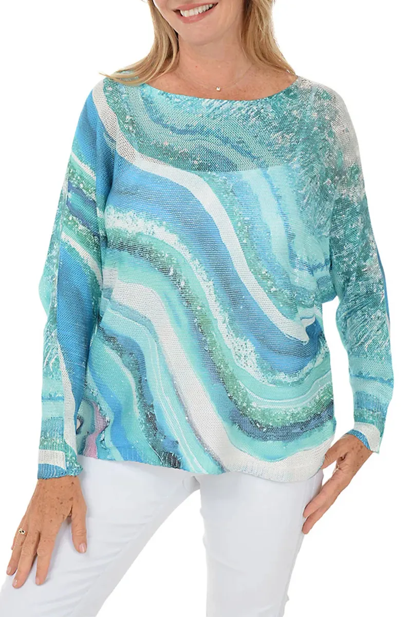 Ombre Waves Lightweight Sweater