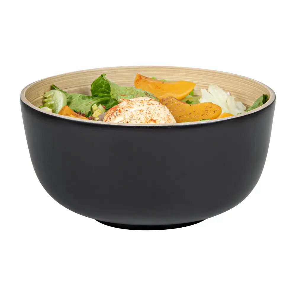 Smooth Spun Bamboo Salad Bowl