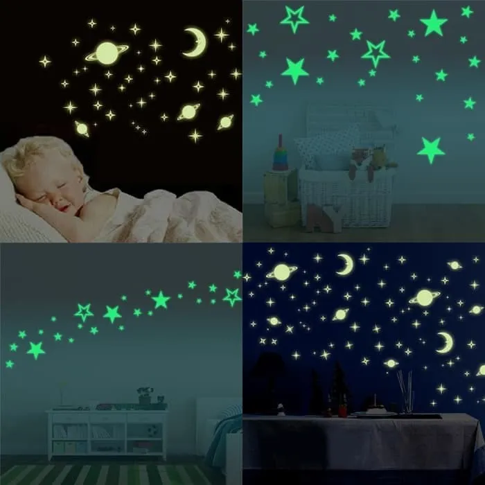 Radium Star and moon (Set of 2)