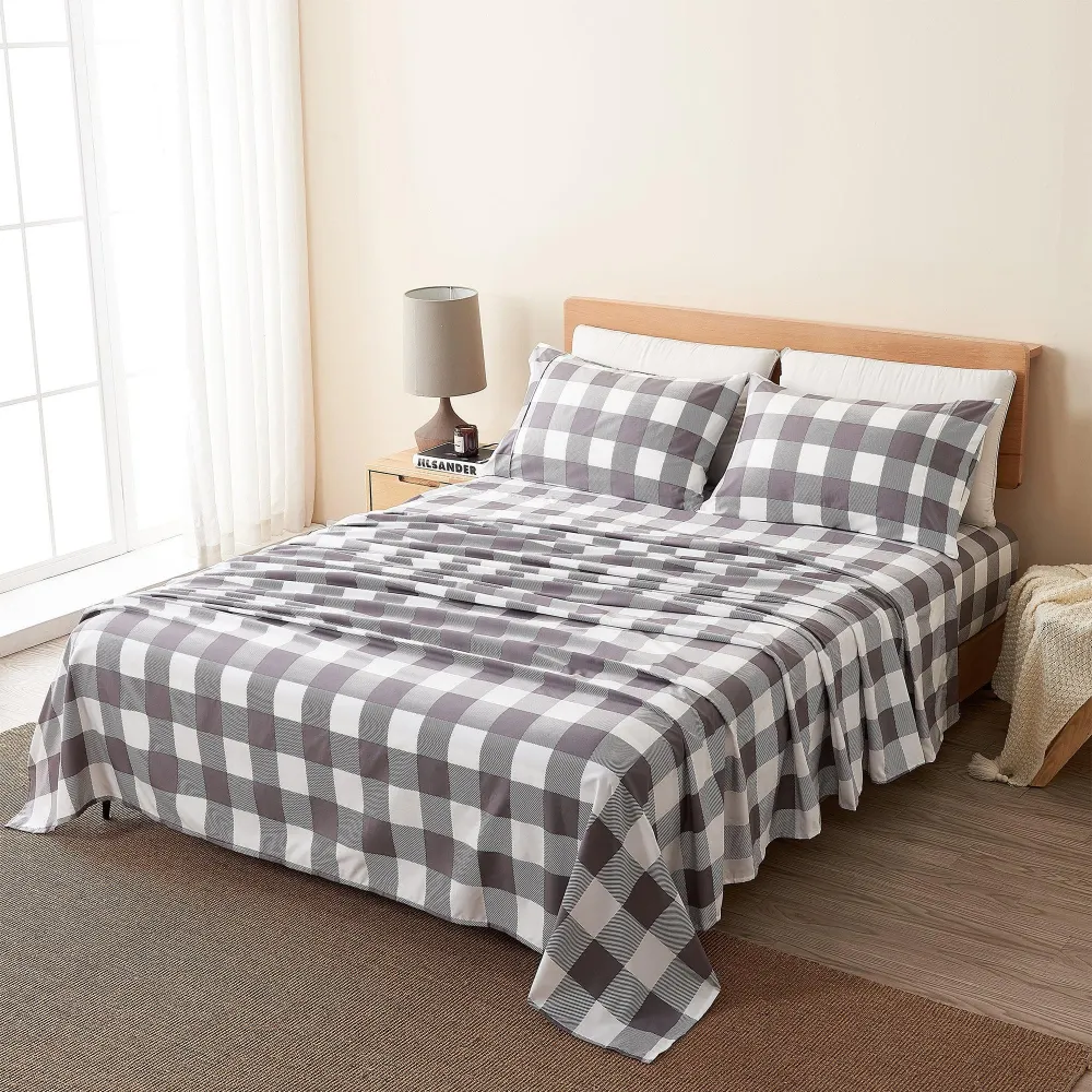 Simple Microfiber Sheet Bedding Set