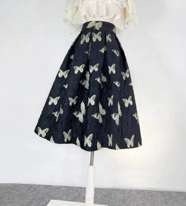 Practical Commuter Everyday Casual Embroidered Skirt