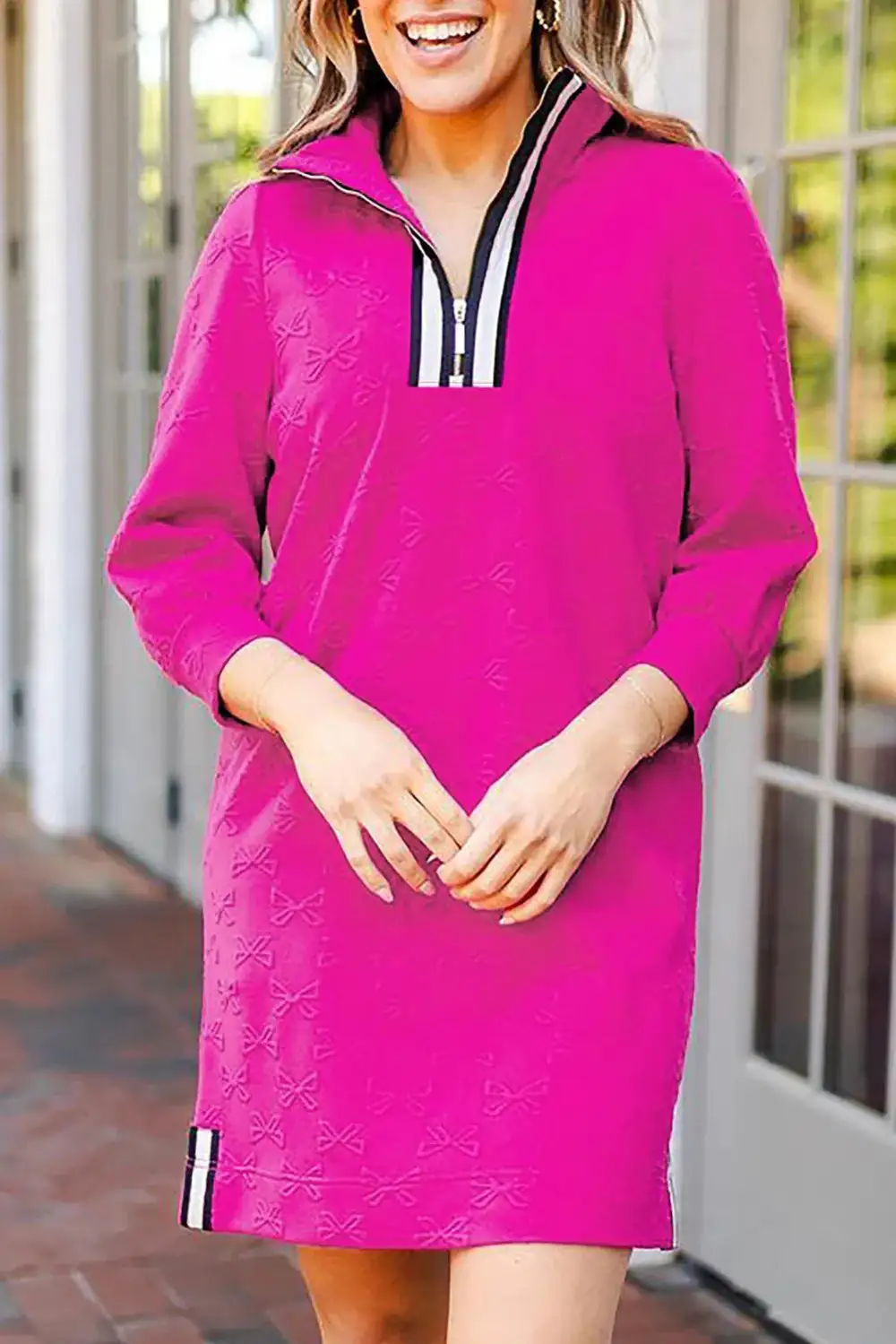 Modern Long-Sleeve Mini Dress