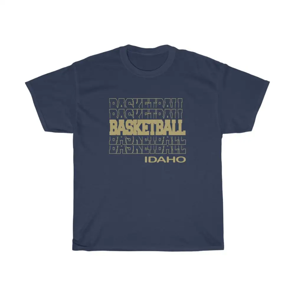 Basketball Idaho in Modern Stacked Lettering