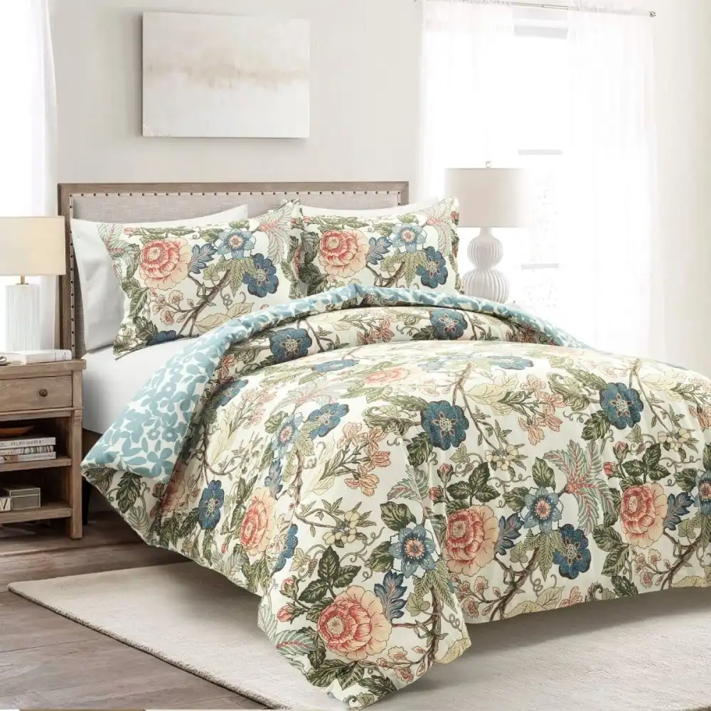 Relaxed Cotton Reversible Duvet Cover Bedding Set