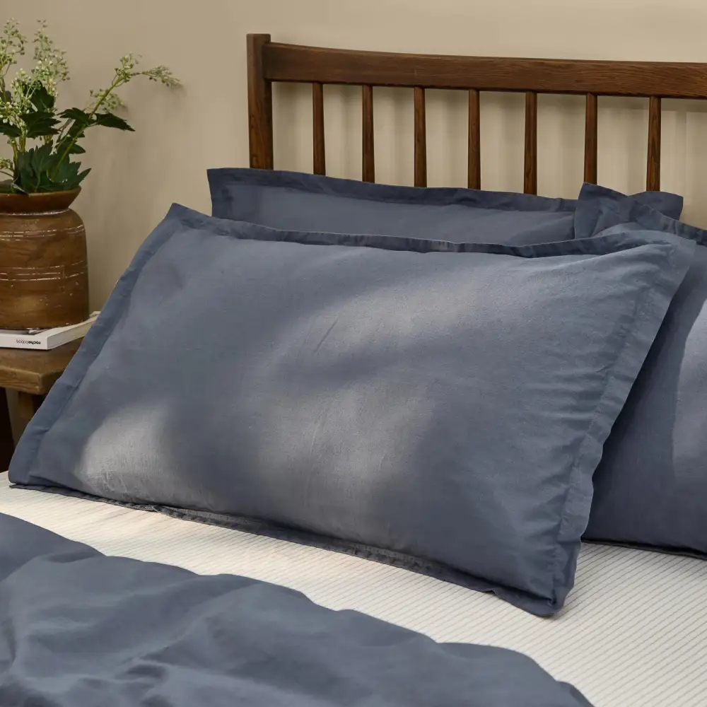 Calm Bedroom Printed Washed Cotton Duvet Cover Set