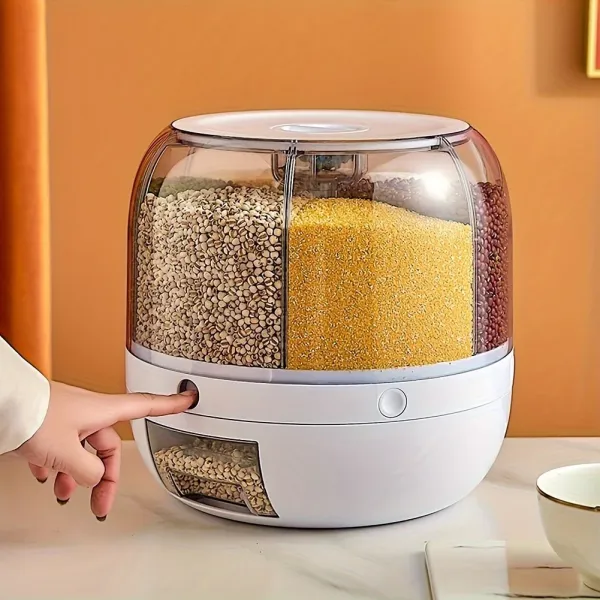 Rotating Grain Storage Container
