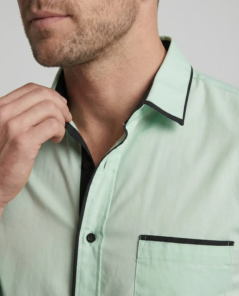 Men's Long-Sleeve Shirt Men's Business With Classic Collar