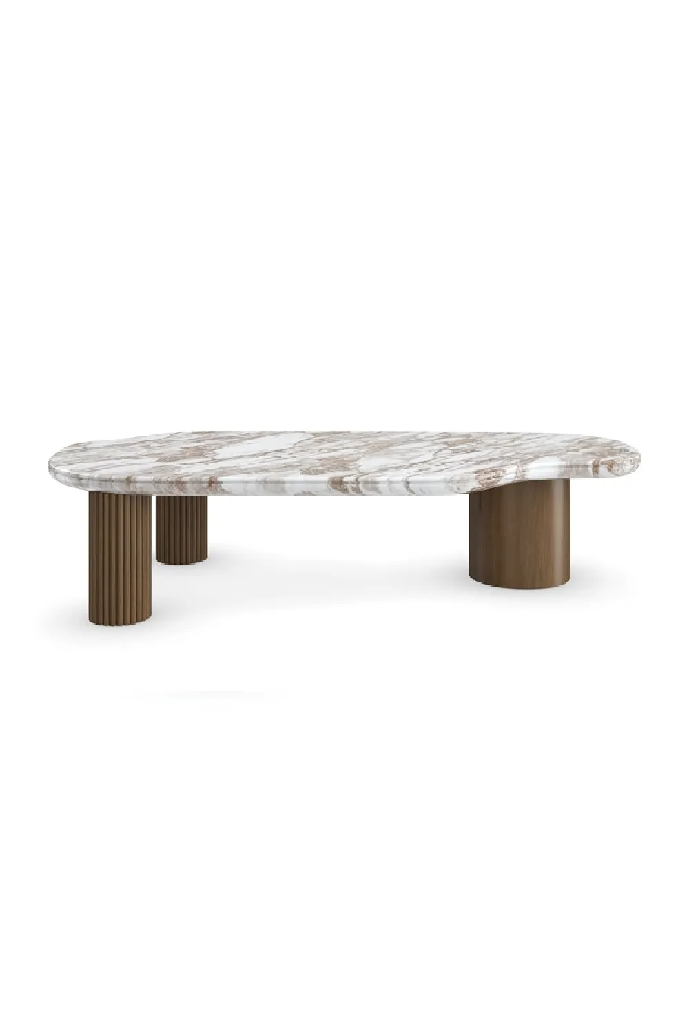 Organic-Shaped Stone Coffee Table