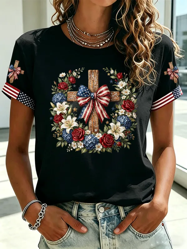 Women'S 250Th Anniversary Animal Dog Printed Casual T-Shirt