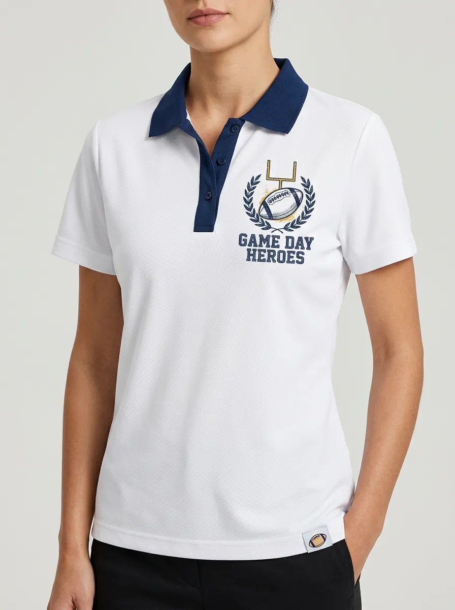 Football Inspired Casual Polo Shirt