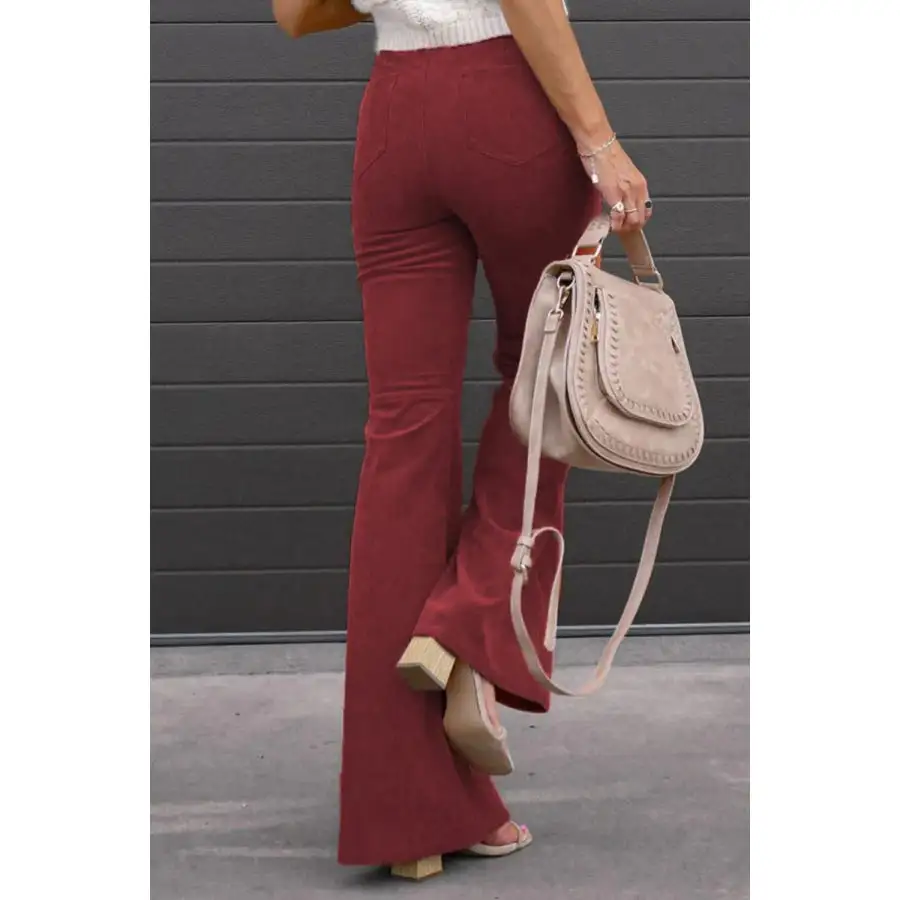Full Size Hight Waist Bootcut Pants Plus Size