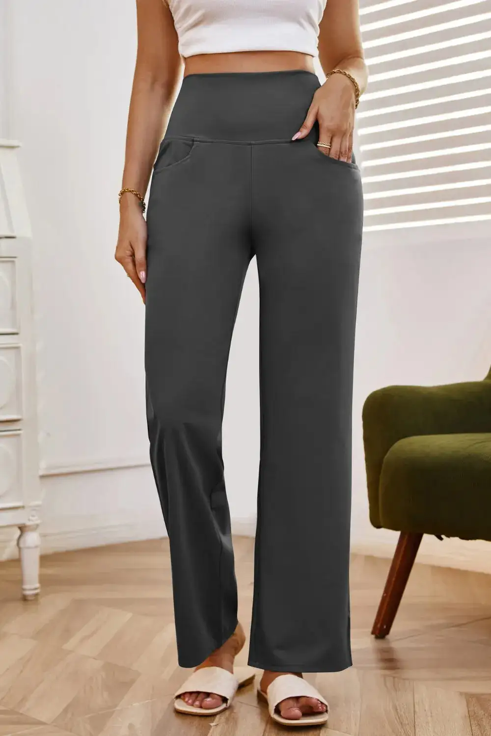 Modern High Waist Wide Leg Pants