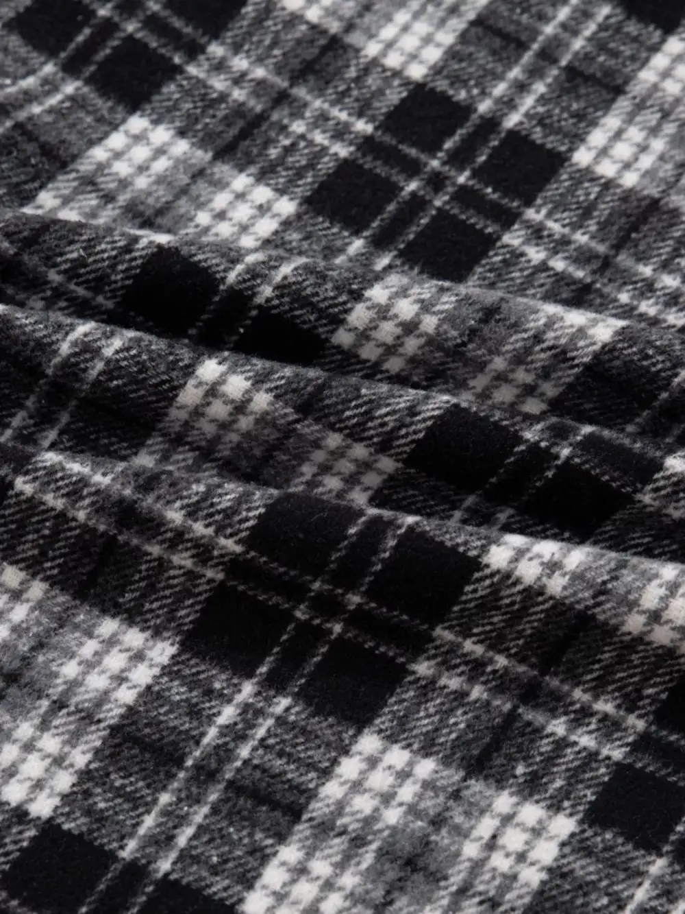 Plaid Zip Front Long Sleeve Mini Dress
