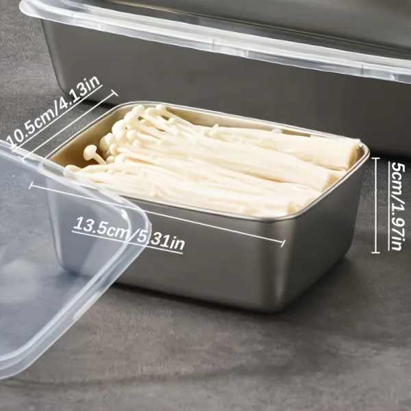 Stainless Steel Food Storage Container Set, Kitchen Tool for Reusable and Durable Meal Prep
