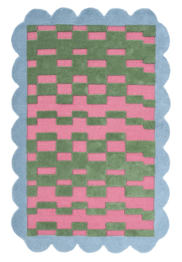 Crafted Wool Shaped Rug