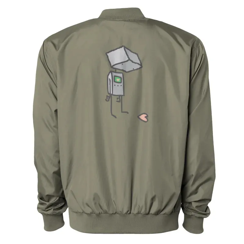 Cute Hand-Drawn Robot & Heart Jacket