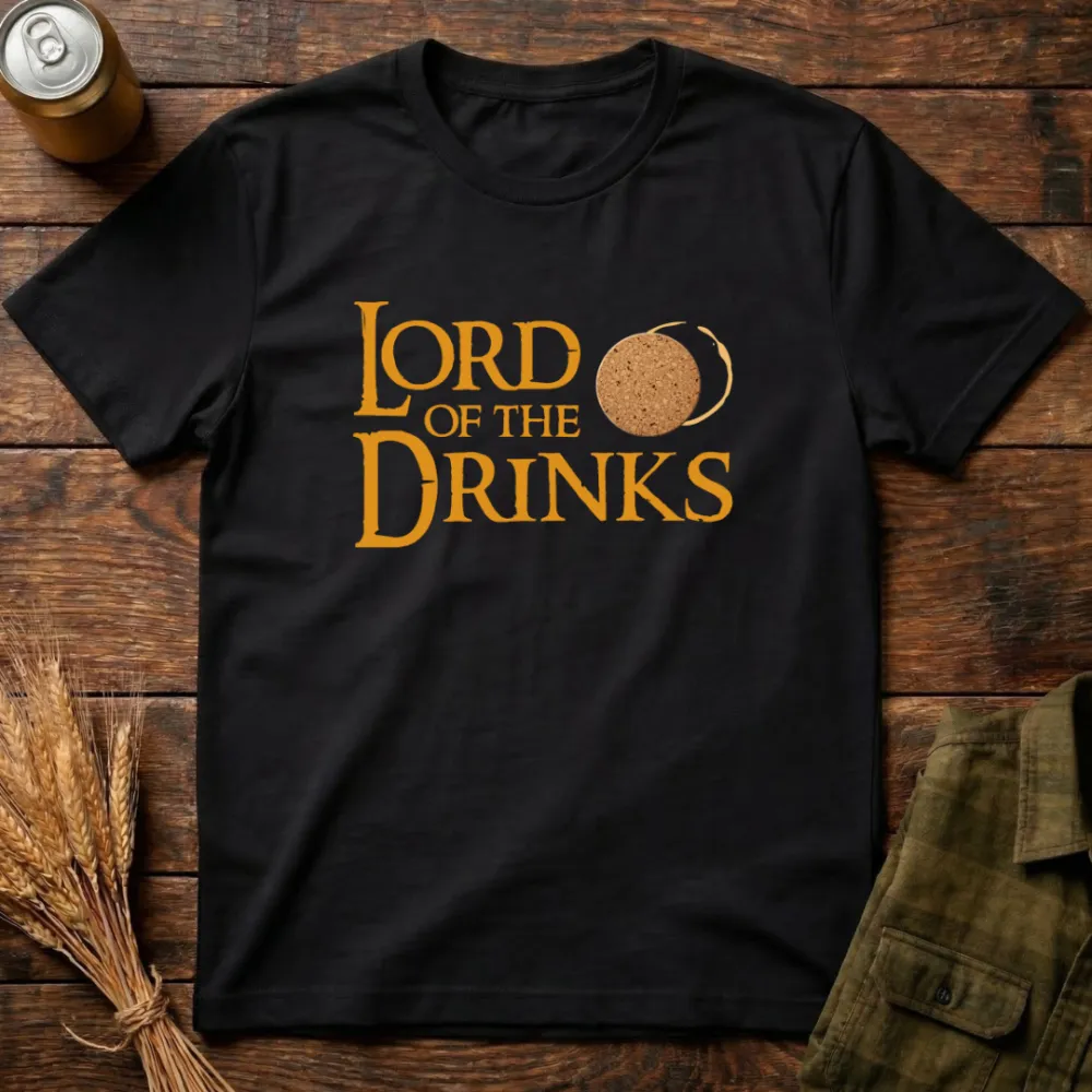 Lord Of The Drinks Graphic Cotton T-Shirt