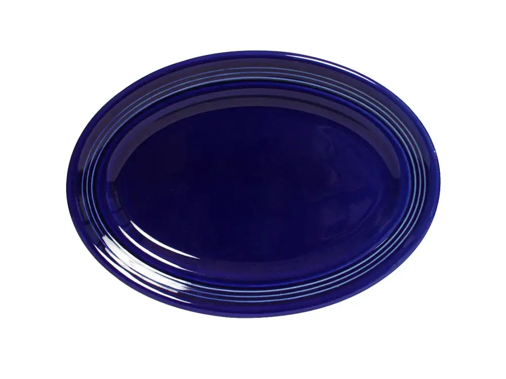Concentric Pattern Oval Platter