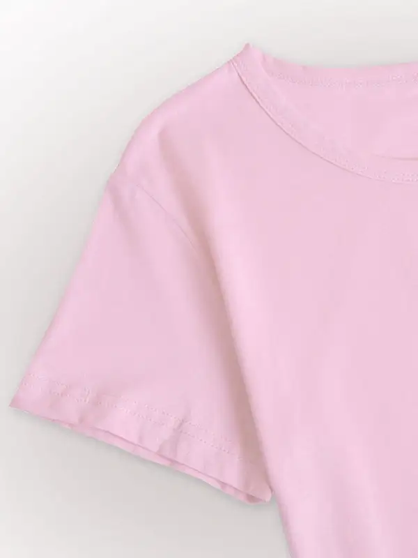 Refined Round-Neck Short-Sleeve Knit Cotton T-Shirt