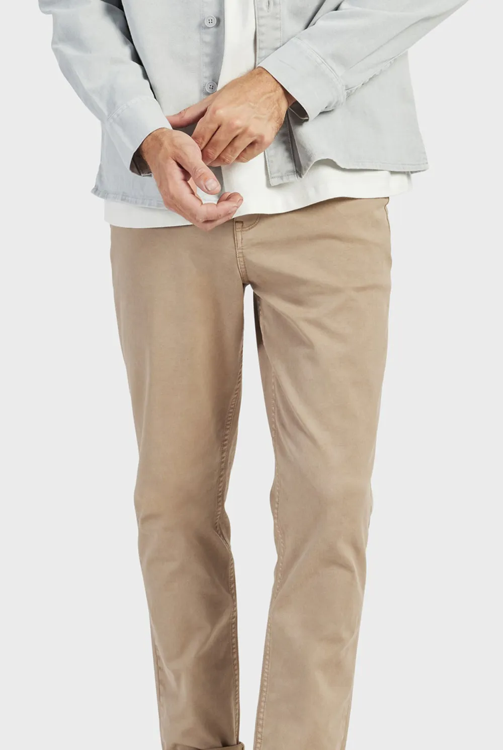Relaxed Tapered Cotton Twill Casual Trousers
