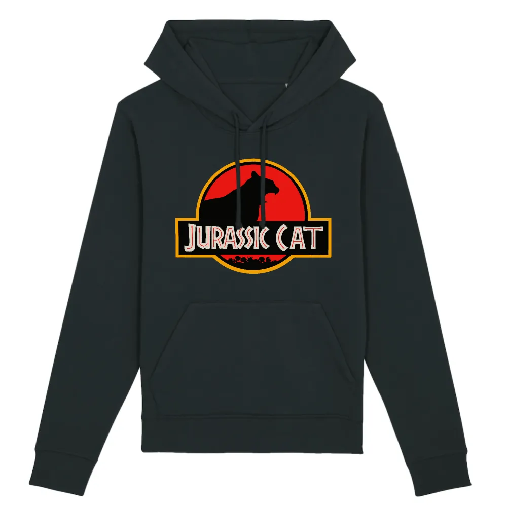 Dino Cat Graphic Pullover Hoodie