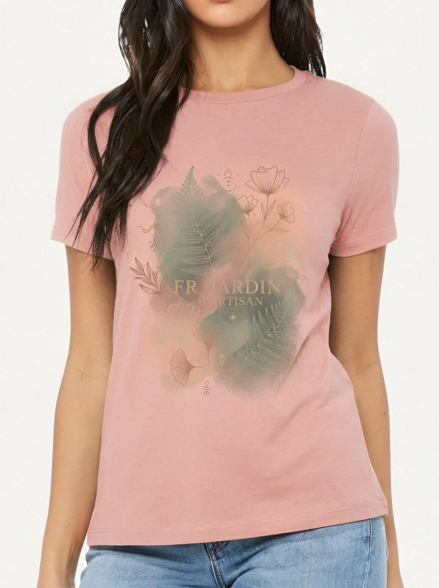 Women's Botanical Garden Fr Jardin d'Artisan Printed T-shirt