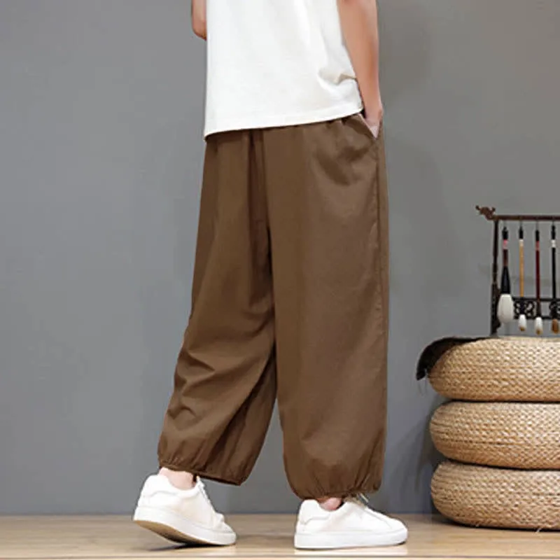 Elastic Waist Harem Pants