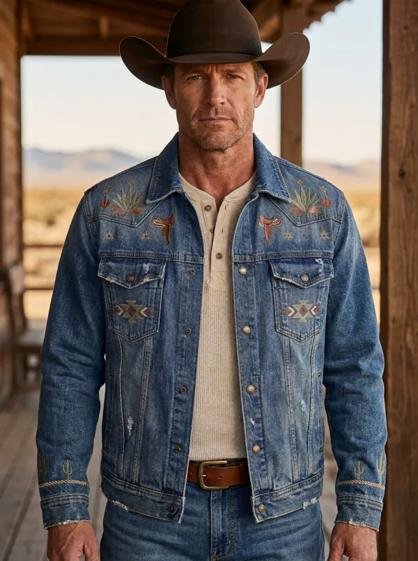 Western Trail Cactus Western Edit Men's Western Jacket