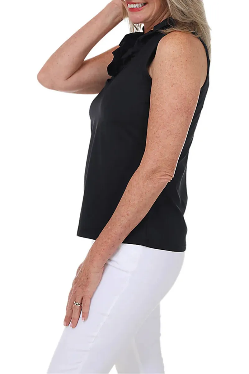 Solid Slub-Knit V-Neck Tee