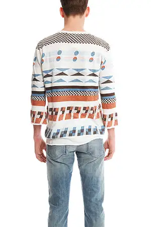 Crewneck Striped Linen Sweater