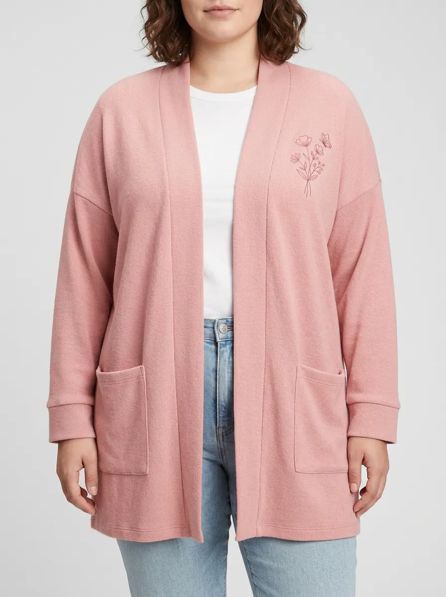 Women's Floral Butterfly Minimalist Printed Open Front Casual Cardigan