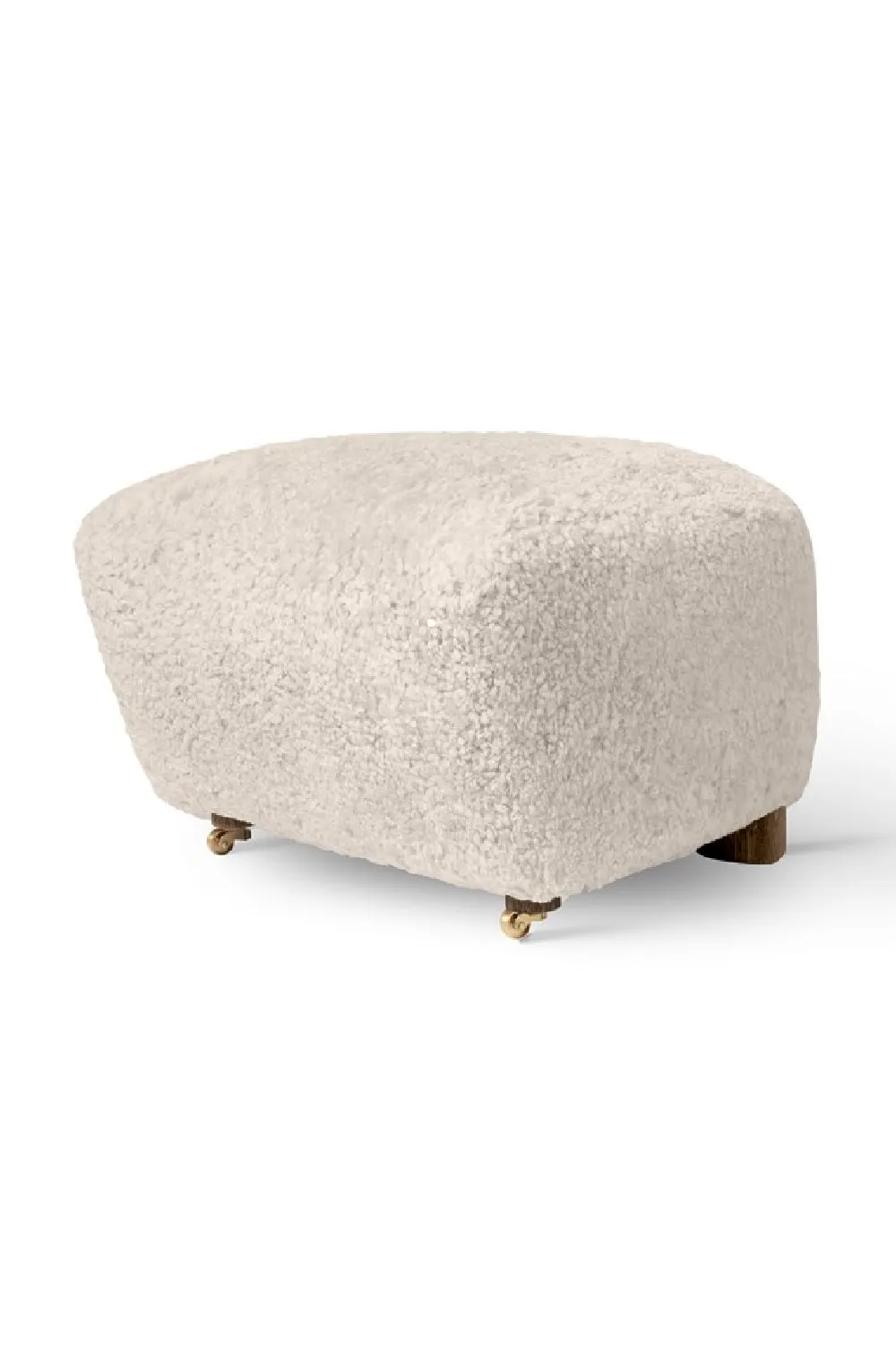 Oak Leg Upholstered Ottoman