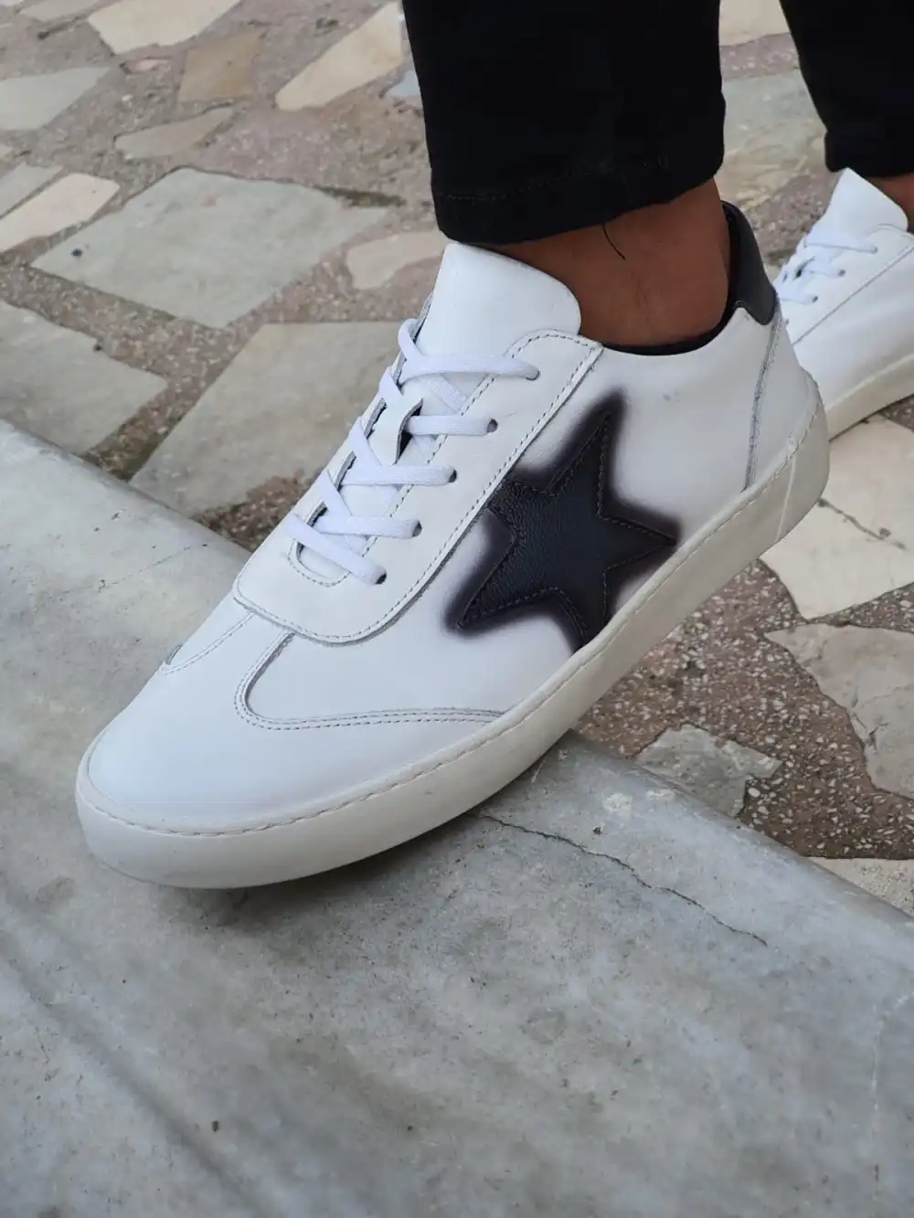 Star Mid-Top Lace Up Sneakers