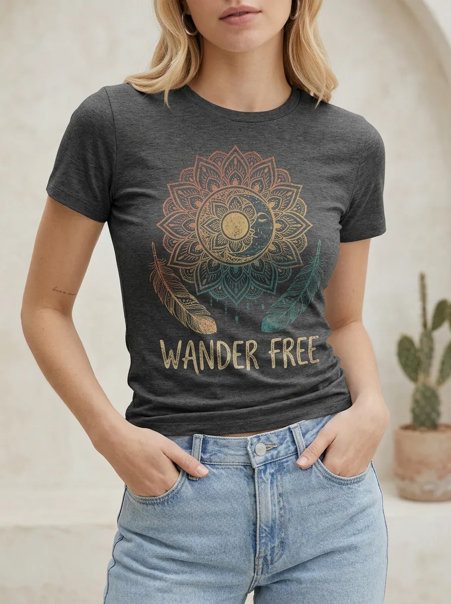 Boho Wander Free T-Shirt Everyday