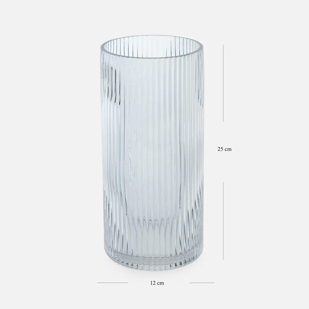 Blue Tall Glass Vase